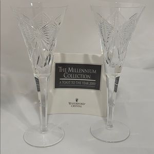 Millennium Collection flutes. Waterford  crystal.